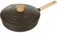 Padella alta 24 cm con coperchio nera Pot Art