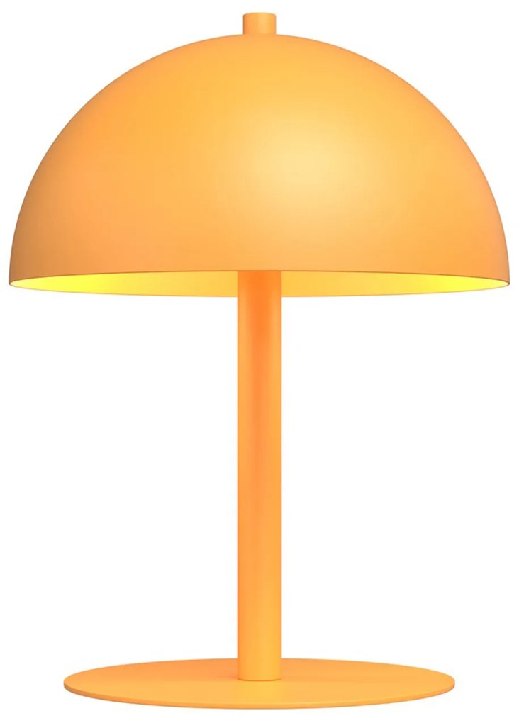 Lampada Da Tavolo Moderna Demetra Acciaio Arancione 2 Luci G9 Ip20
