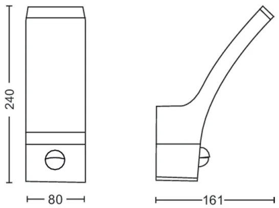 Philips-LED Applique da esterno con sensore SPLAY LED/12W/230V 4000K IP44