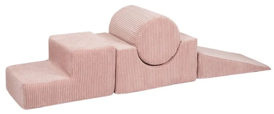 Gioco per psicomotricità rosa in velluto a coste 4 pz altezza totale 30 cm 45x170 cm Montessori – Meowbaby