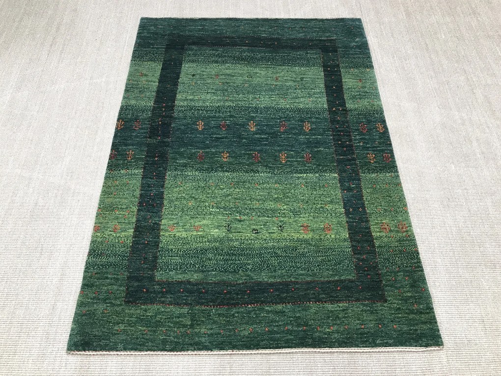 Loribaft Tappeto persiano 180 x 130 Verde (Iran) Annodato A Mano