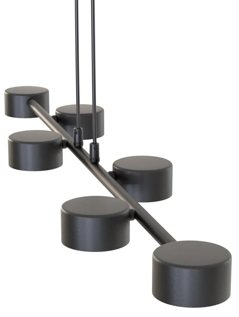 Lampadario a sospensione MEGARA 6 Nero 6xGX53