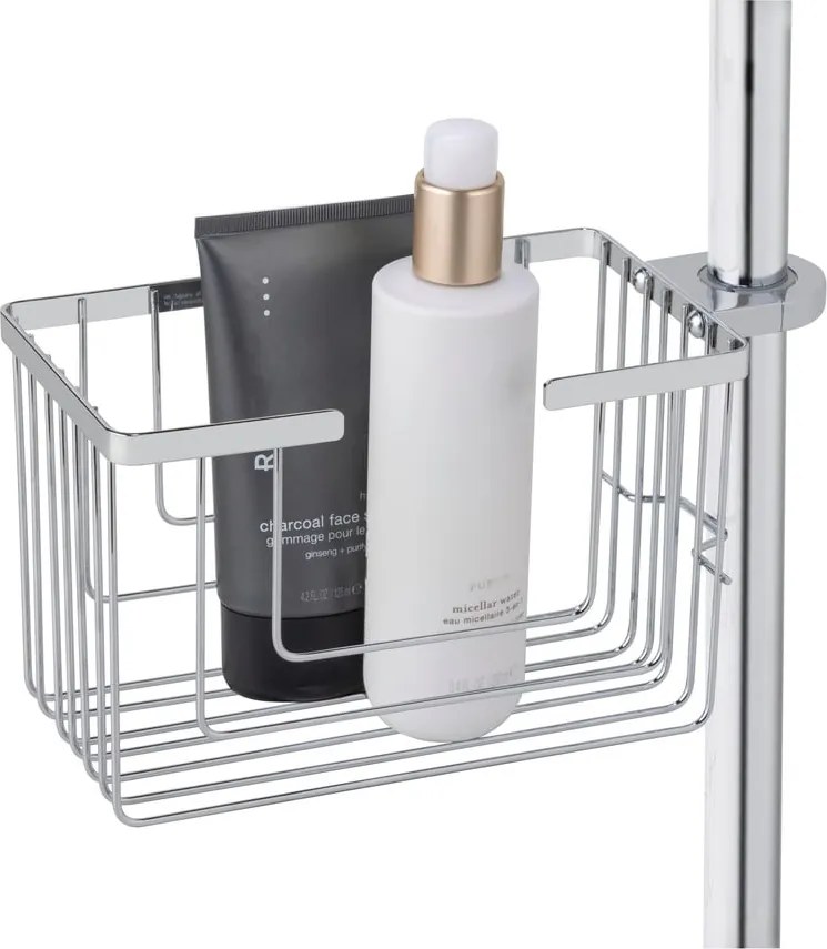 Mensola da bagno senza foratura color argento lucido in acciaio inox Valognes – Wenko