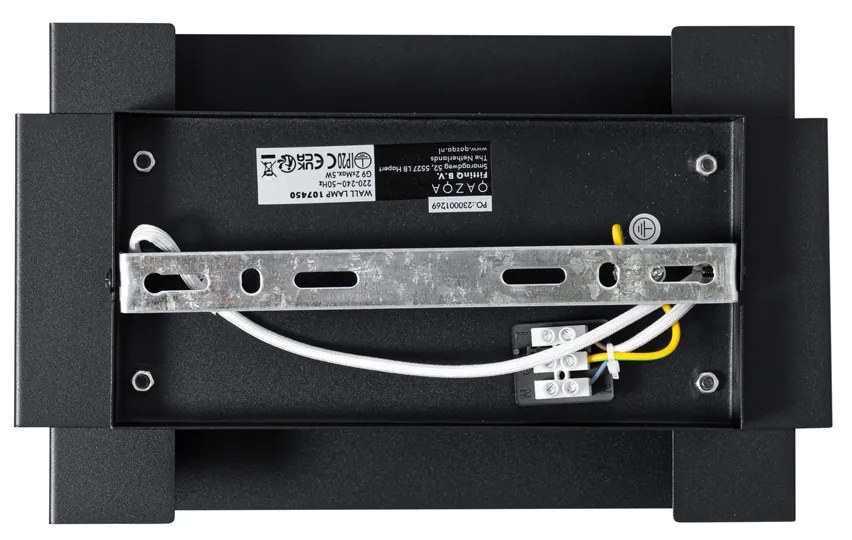 Applique da parete industriale nera 2 luci - Coen