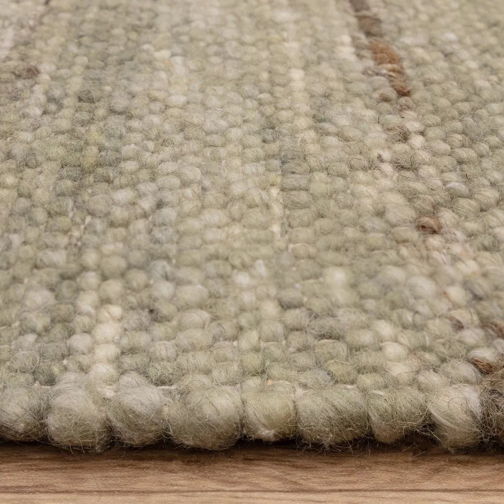 Tappeto kaki double-face e tessuto a mano in misto lana 120x170 cm Birkdale Pistachio - Asiatic Carpets