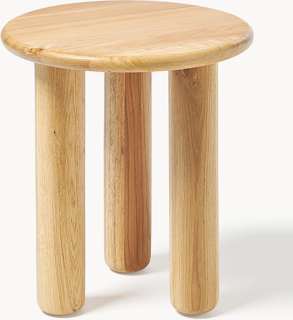 Tavolino rotondo in legno di quercia Didi