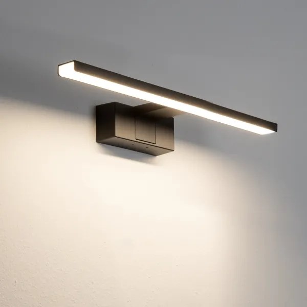 Aigostar - Illuminazione per specchio da bagno a LED 8W/230V 4000K 40 cm IP44 nero