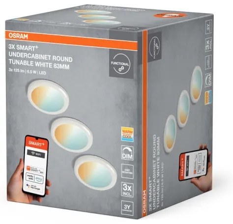Osram - Confezione da 3 lampade LED dimmerabili sottopensile SMART+ LED/6,5W/230V Wi-Fi