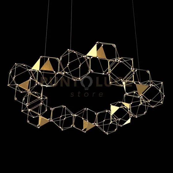 Lucciola pro 15 sospensione rotonda prisma con triangolo in metallo...