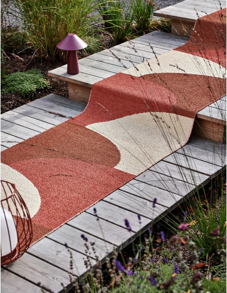 Passatoia da interno/esterno color mattone 70x270 cm Hill Brick Rust – Pappelina