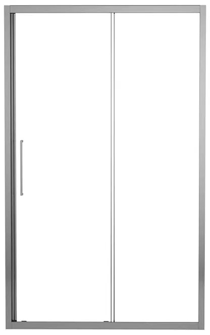 Porta doccia scorrevole Record, L 137-141 cm x H 195 cm x SP 6 mm, profilo cromo
