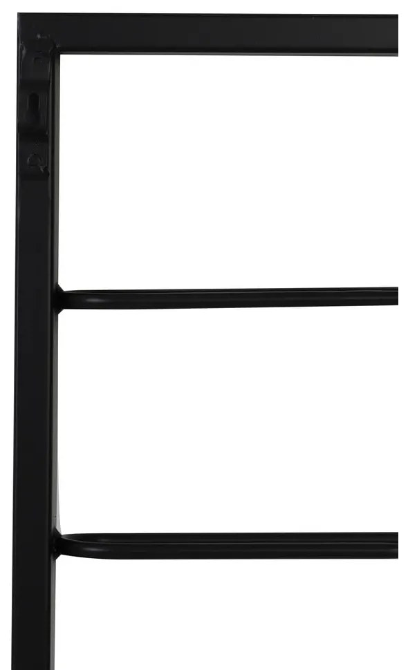 Portabottiglie in metallo nero da parete 42x120x6 cm Macaben - Light &amp; Living