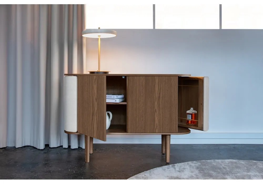 Cassettiera bassa marrone-beige in rovere 109x75 cm Treasures - UMAGE