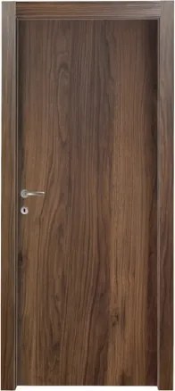 Porta reversibile a battente con telaio colore noce quercia 80x210 cm