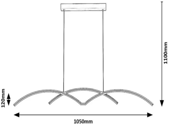 Rabalux 6899 - Lampadario LED a sospensione con filo RIVER LED/40W/230V