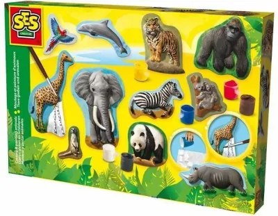 Set di Plastilina SES Creative Molding and Painting - Animals