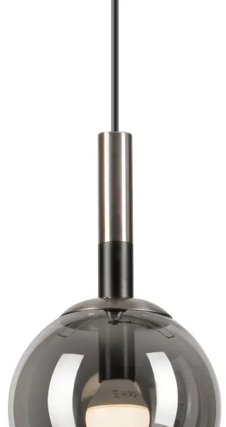 Lampadario a sospensione con filo ROLLO 1xE14/5W/230V cromo opaco/fumé