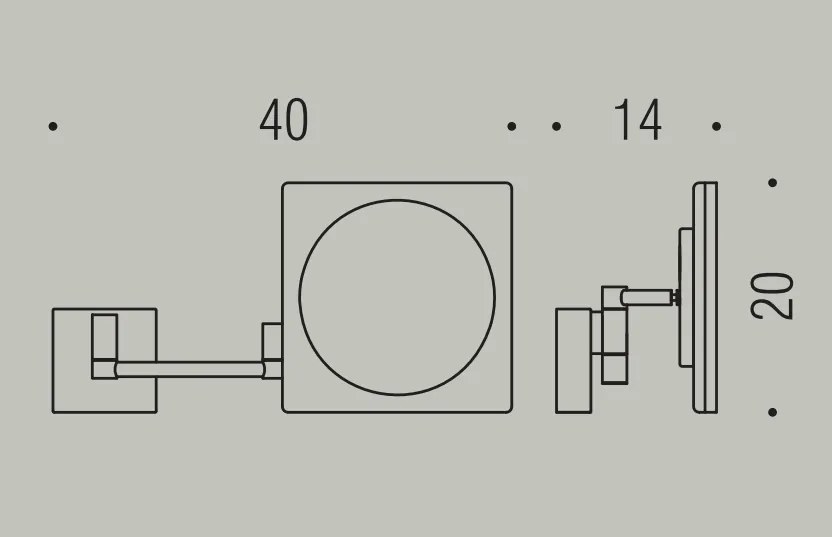 Colombo Design Annex B97560cr Specchio Ingranditore A Led Da Muro Cromo