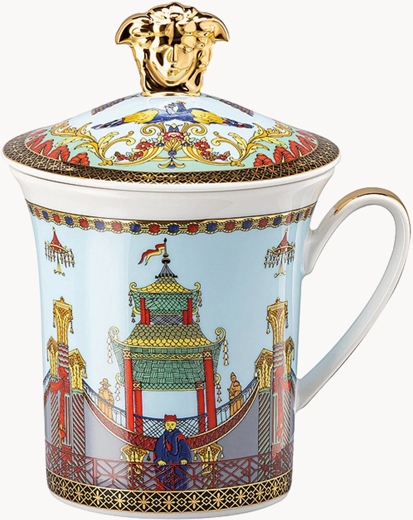 Tazza in porcellana con coperchio edizione limitata Marco Polo