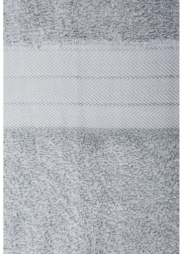 Set di 2 asciugamani in spugna di cotone grigio chiaro 70x140 cm - Good Morning