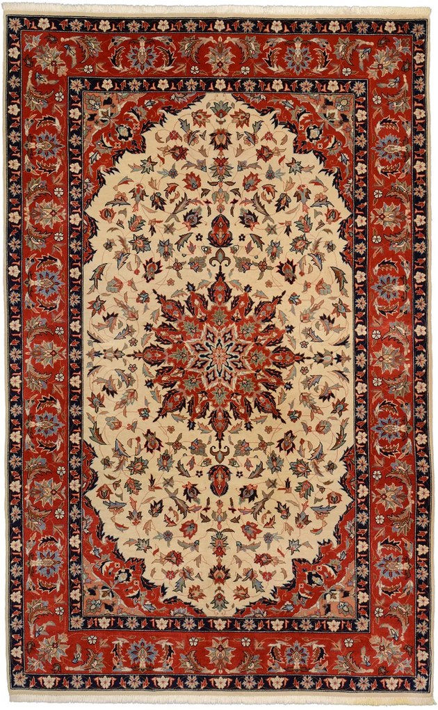 Tabriz Tappeto 150 x 240 Beige (Cina) Annodato A Mano