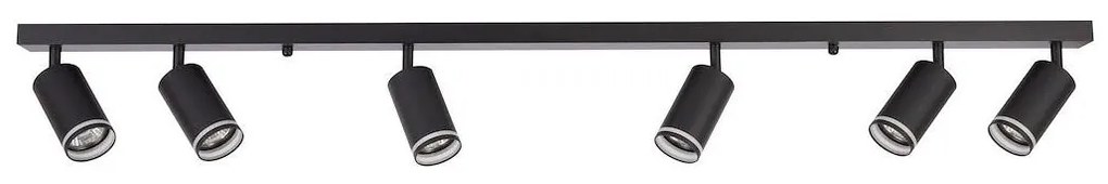 Faretto PIPE 6xGU10/10W/230V nero