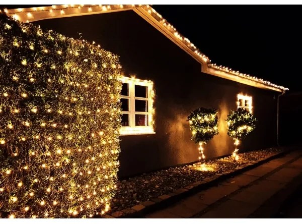 Immax NEO 07756L - Catena luminosa da esterno LED RGBW, 400 LED/10 funzioni, 43 m, IP44, Wi-Fi Tuya
