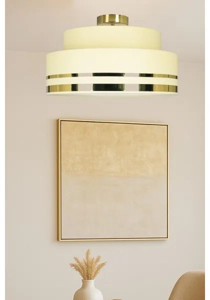 Plafoniera TAMI 1xE27/60W/230V beige/oro