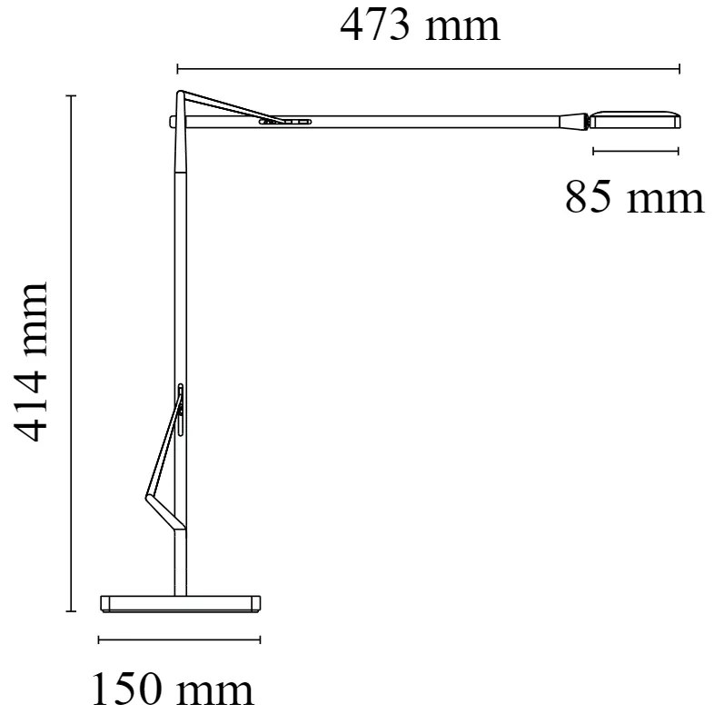 Flos Kelvin Edge Con Base Lampada Da Tavolo orientabile a luce diretta in alluminio Titanio