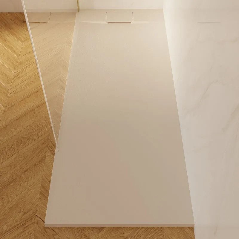 Piatto doccia SENSEA in composito minerale di resina gelificata Neo beige L 80 x L 180 x H 3.2 cm opaco