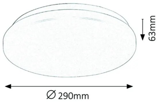 Rabalux 3338 - Plafoniera LED ROB LED/20W/230V