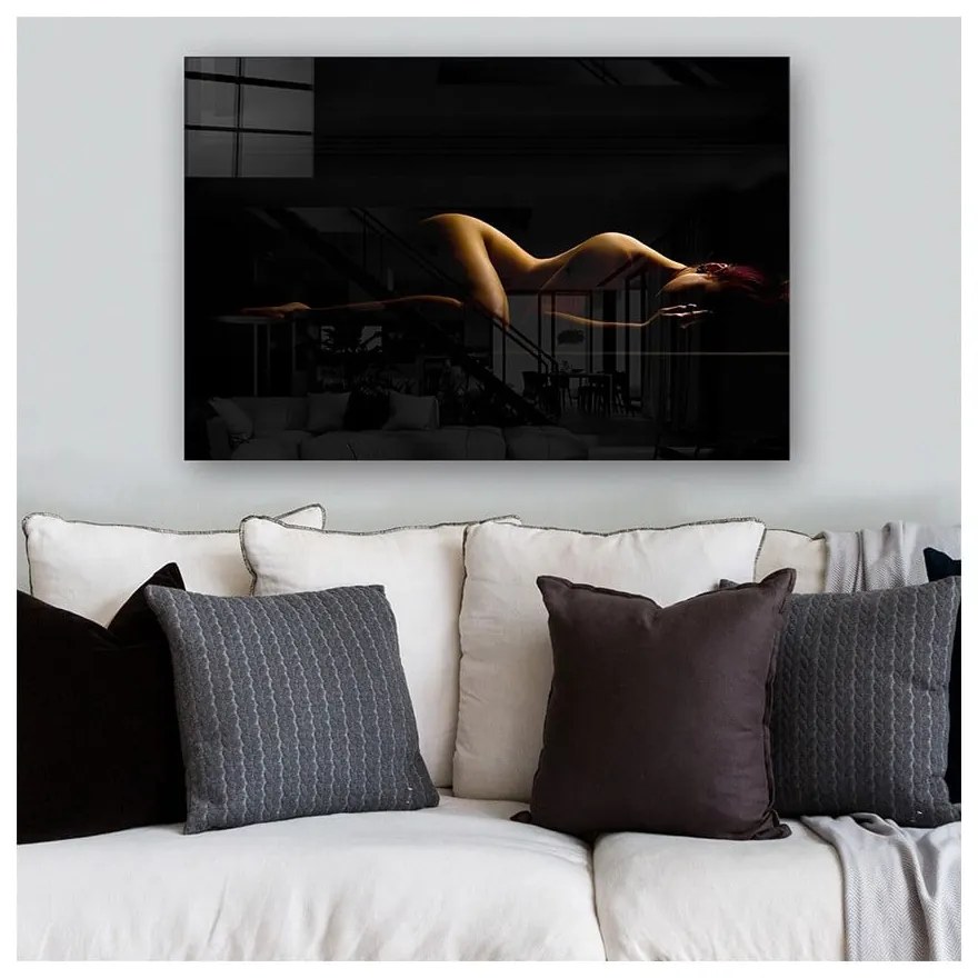 Pittura su vetro 100x70 cm Silhouette - Wallity