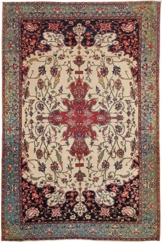Antik Stilizzato Avorio Rosso 142x208 Cm