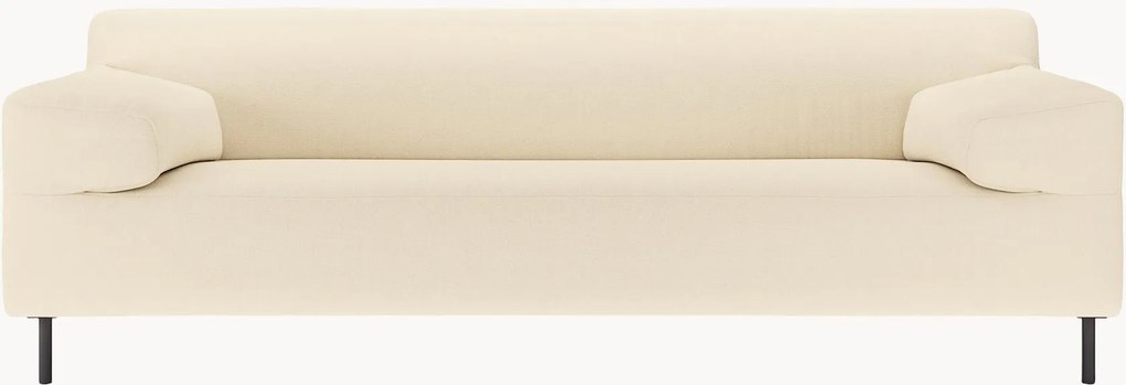 Divano 3 posti bianco perla/nero freistil180, larg. 222 cm