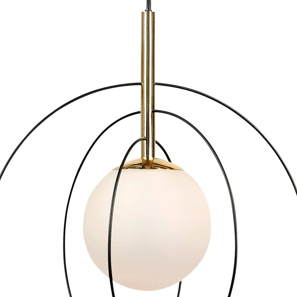 Euluna lampada a sospensione Spinn, a 1 luce, vetro, Ø 35 cm