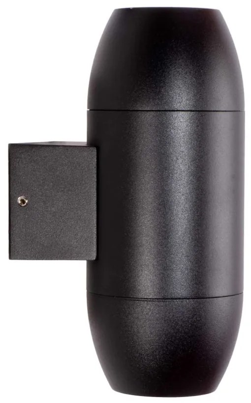 Applique Ovale Bidirezionale IP65 GU10 per esterni, Grande - Nera Colore del corpo Nero