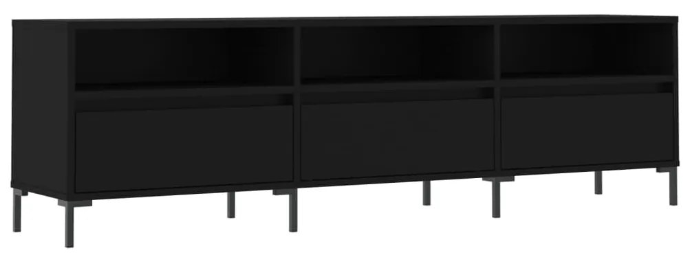 Mobile porta tv nero 150x30x44,5 cm in legno multistrato