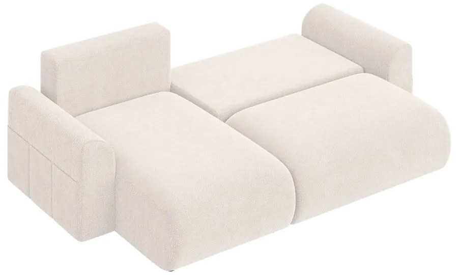 Divano angolare bianco allungabile (con composizione variabile) Lorine – Ropez