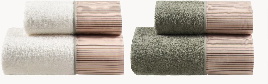 Set di 4 asciugamani in spugna di cotone Garis