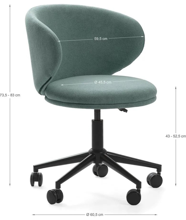 Sedia da ufficio verde Rush - Marckeric