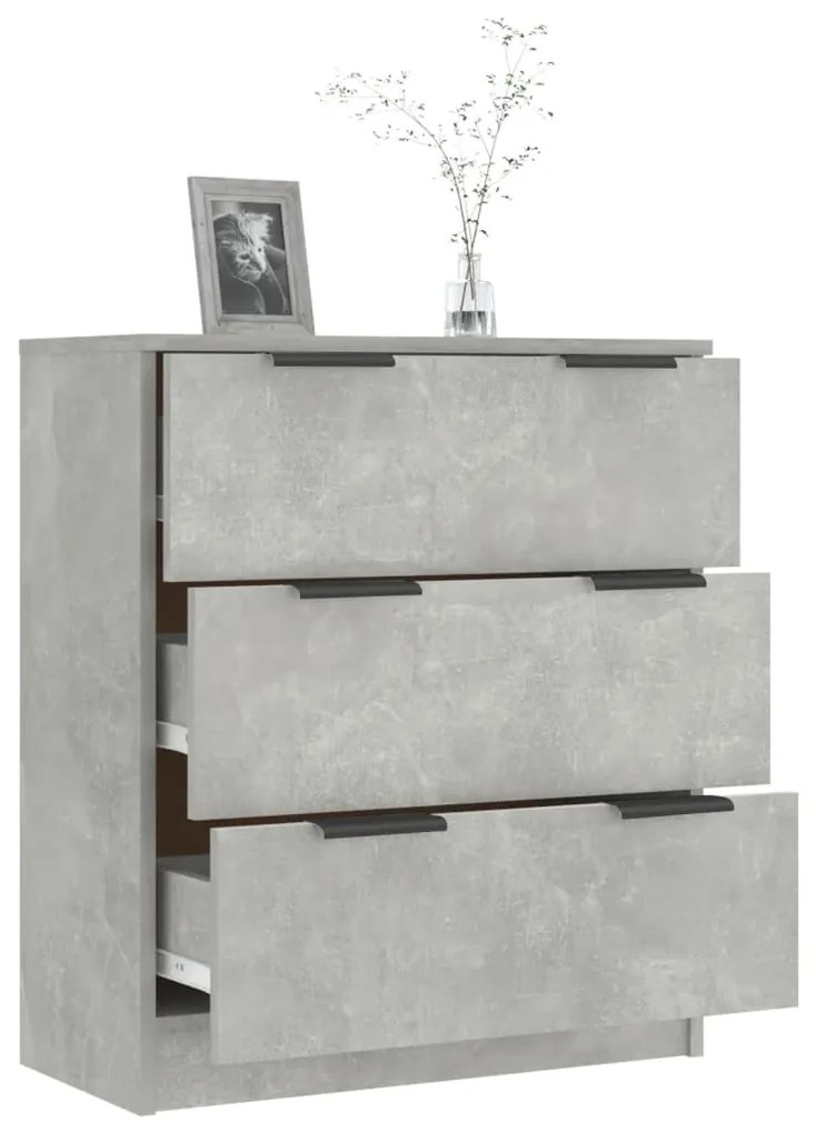 Credenza grigio cemento 60x30x70 cm in legno multistrato