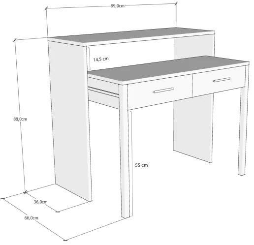 Tavolo da lavoro 88x99 cm bianco/beige