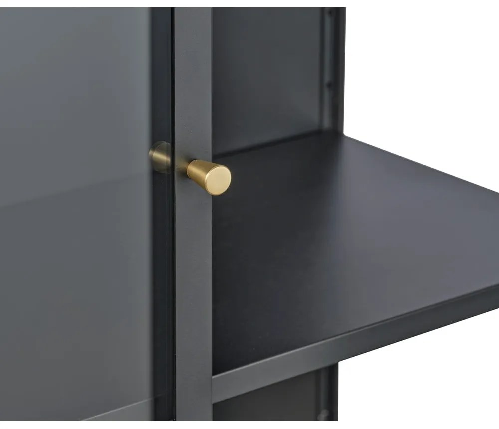 Vetrina nera in metallo 88x132 cm Carmel - Unique Furniture