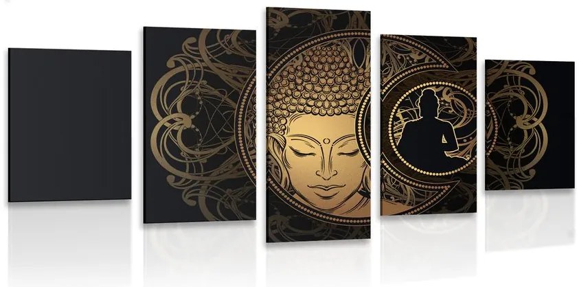 Quadri 5 pezzi – Forza armoniosa del Buddha