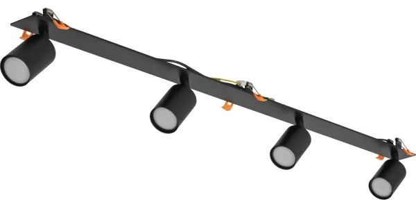 Faretto da incasso NEX 4xGU10/10W/230V nero