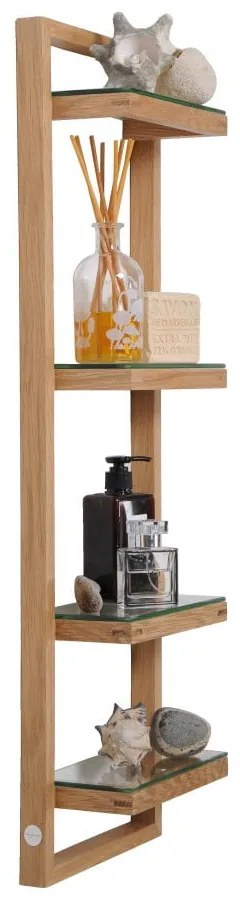 Mensola a muro in legno di quercia, altezza 81 cm Zone - Wireworks