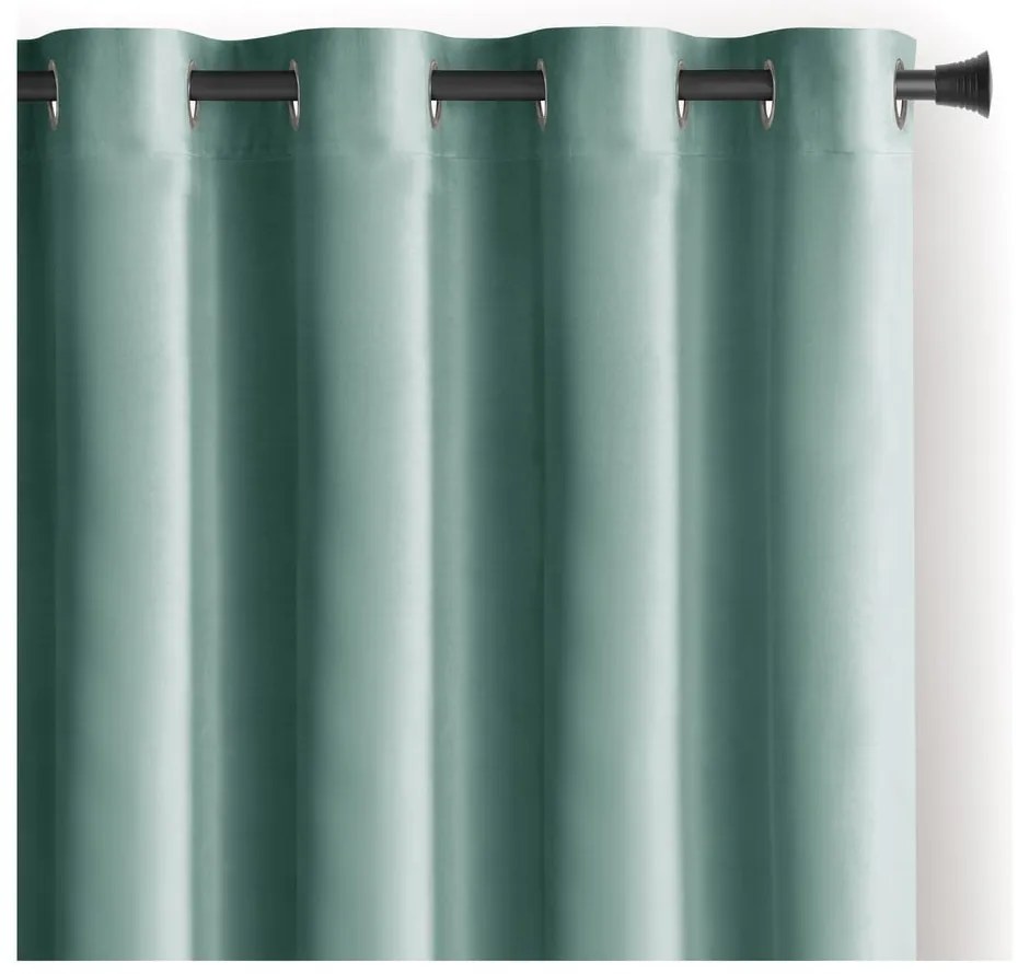 Tenda parzialmente oscurante verde chiaro in velluto 140x270 cm Eyelets – Restilo