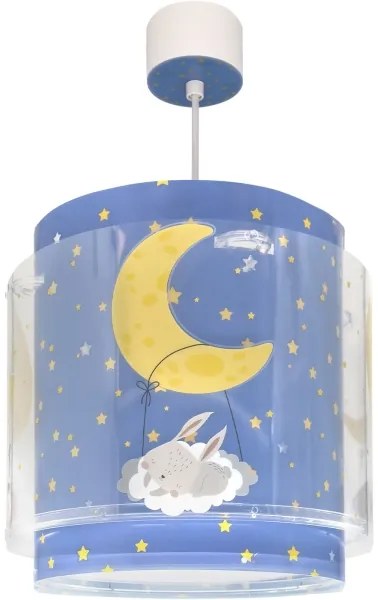 Dalber 76632 - Lampadario per bambini MOON DREAMS 1xE27/15W/230V blu