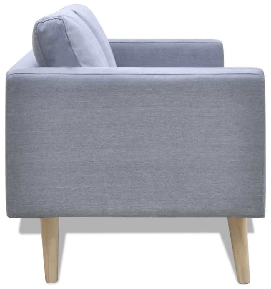 Set divani a 2 e a 3 posti in tessuto grigio chiaro