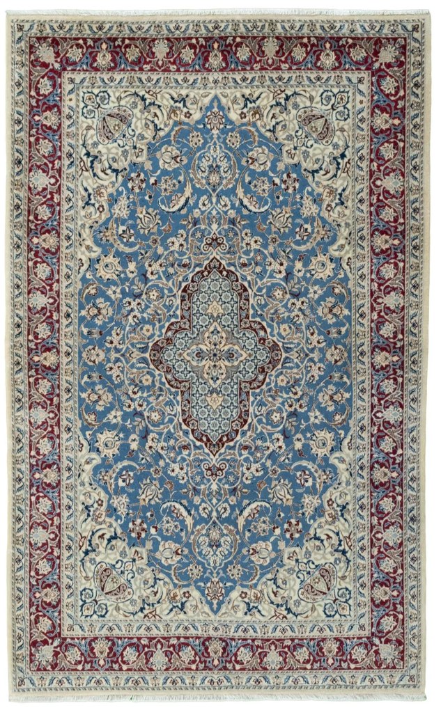 Nain Tappeto persiano 120x200 Blu (Iran) Annodato A Mano